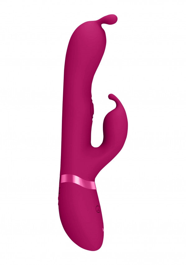 Triple Action Vibrating Rabbit vaginal vibrator with PulseWave Shaft Pink