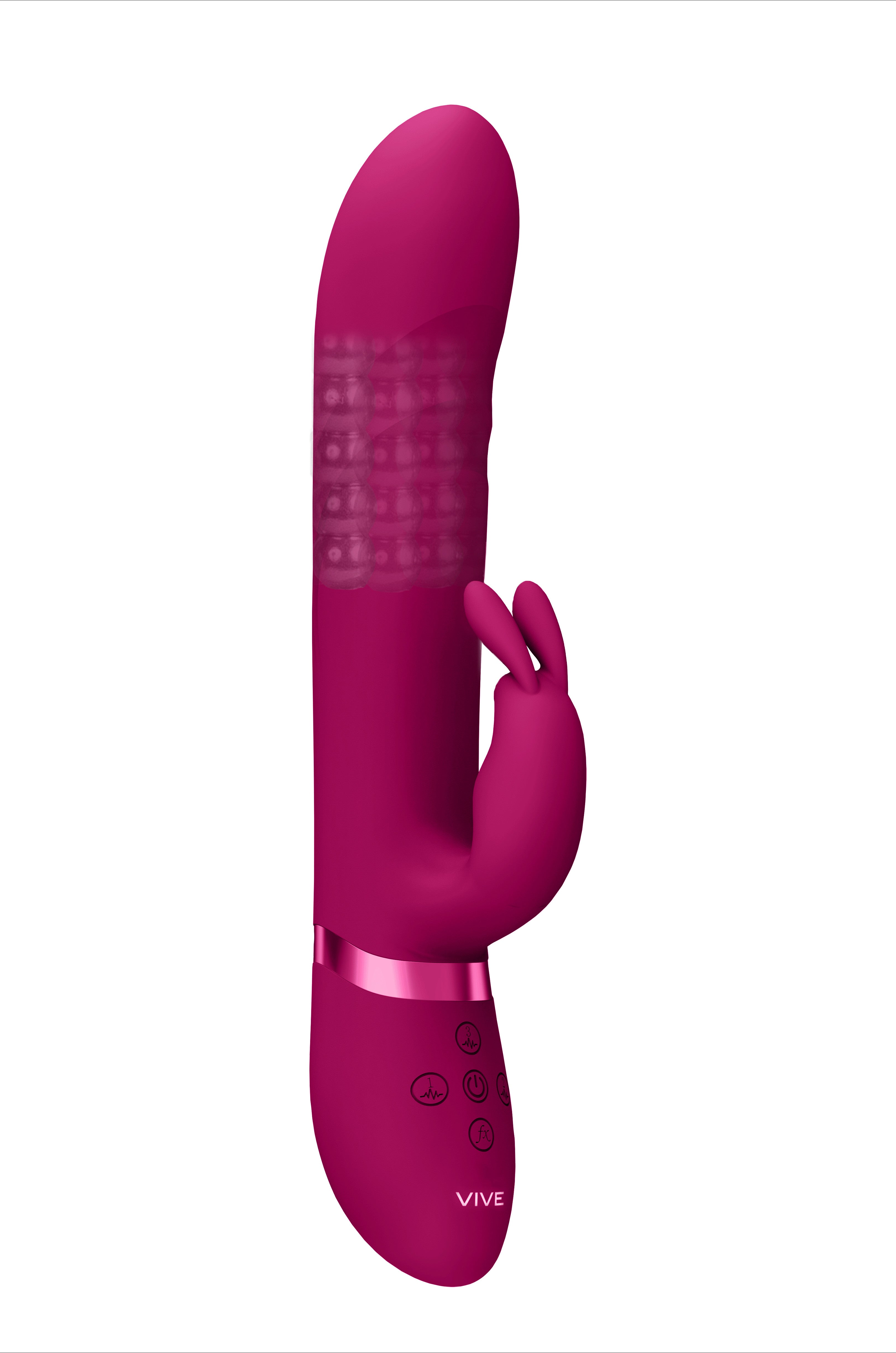 Vibratore vaginale rabbit Vibrating and Rotating Beads, G-Spot Rabbit Pink