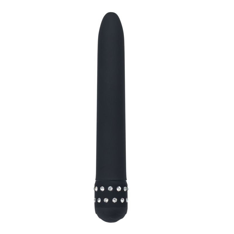 Mini Slim Black Classic Diamond Vibrating Penis Vaginal Stimulator