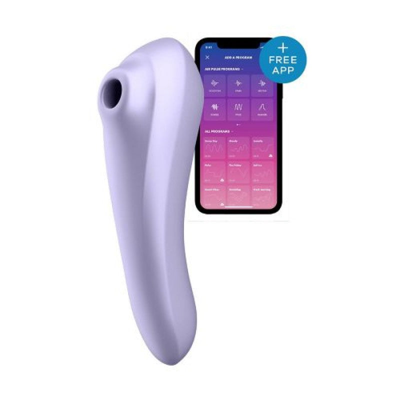 Dual Pleasure mauve vaginal vibrator and clitoral sucker